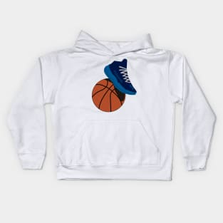 Shoe with the name of Anthony Edwards Kids Hoodie